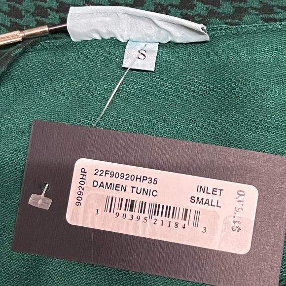 NWT Bryn Walker Women's S, XXS Green Inlet Houndstooth Damien Tunic Dress - Picture 8 of 10